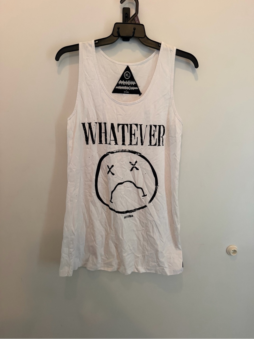 Disturbia White Whatever Graphic Tank